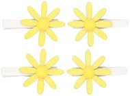 17106 Kytičky žluté s glitry na kolíčku 5 cm, 4 ks v sáčku-1