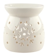 3465 Aromalampa porcelánová bílá s vločkami 9,9 cm -1