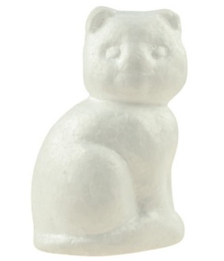 Dílky z polystyrenu kočka 11 x 7 cm, v sáčku