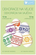 819 Smršťovací dekorace na vejce vzory,12 ks-1