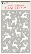 10364 Samolepky bílé s glitry 25x14 cm, jeleni-1