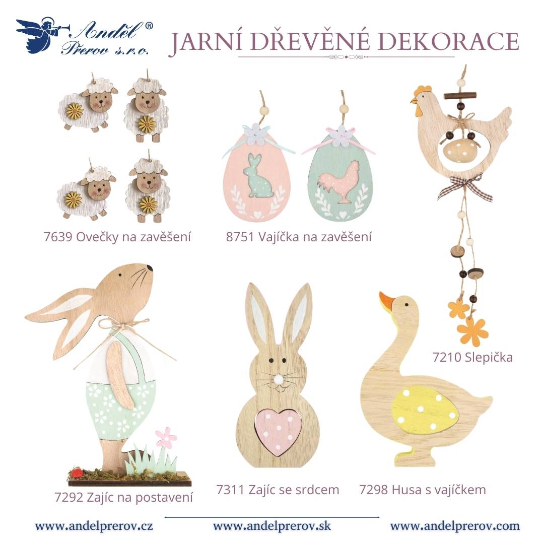 Jarní dřevěné dekorace