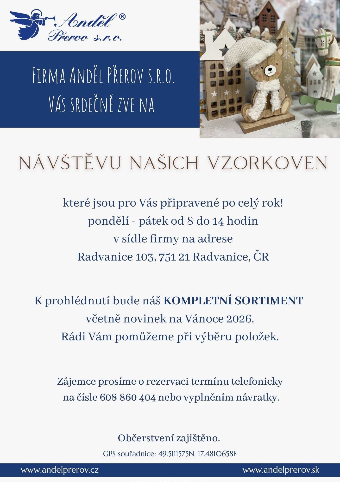 Pozvánka - návštěva našich vzorkoven