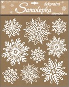 Samolepky vločky se sněhovým efektem 31,5 x 30,5 cm Samolepky vločky se sněhovým efektem 31,5 x 30,5 cm