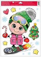 Okenní fólie – Chlapeček na snowboardu
