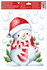Okenní fólie – Sněhulák v santa čepici