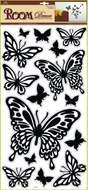 1083 Samolepky na zeď motýli černí, 69x30cm-1