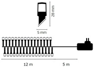 11003 Osvětlení vánoční 12m-120LED bílá+5m přívodní kabel-3