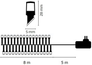 11012 Osvětlení vánoční 8m-80 LED barevná+5m přívodní kabel-3