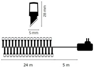 11016 Osvětlení vánoční 24m-240 LED barevná+5m přívodní kabel-3