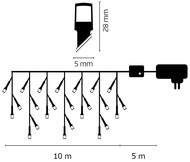 11073 Osvětlení vánoční vodopád 10m-600 LED bílá+5m přívodní kabel-4