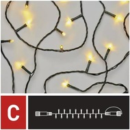 Osvětlení vánoční - nadstavitelný řetěz 5m-50 LED teplá bílá+ 5 cm přívodní kabel