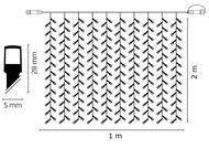 11081 Osvětlení vánoční - nadstavitelný vodopád 1x2m-100 LED teplá bílá+ 5 cm přívodní kabel-2