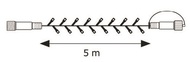 11086 Osvětlení vánoční - nadstavitelný řetěz 5 m-50 LED studená bílá+ 5 cm přívodní kabel-2