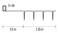 11326 Rampouchy 10cm s padajícím efektem řetěz 1,35 m, 100 LED studená bílá-3