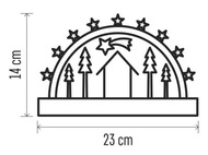 11388 Dekorace betlém 23 x 14 cm, 5 LED, teplá bílá + časovač-2