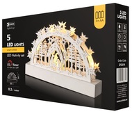 11388 Dekorace betlém 23 x 14 cm, 5 LED, teplá bílá + časovač-4