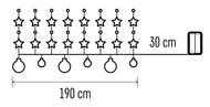 11402 Osvětlení girlanda koule stříbrná 1,9 m, teplá bílá, 20 LED-4