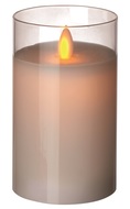 Svíčka LED svítící jantarová, 7,5 x 12,5 cm
