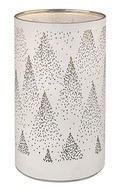 11712 Svítící skleněný válec se stromy – bílý, 15 x 9 cm, teplá bílá, 10 LED, časovač-1