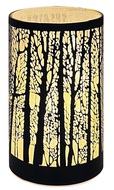 11713 Svítící skleněný válec se stromy – černý, 15 x 9 cm, teplá bílá, 10 LED, časovač-1