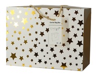 12508 Dárková krabička s uchy 27x20x13 cm se zlatými hvězdičkami-1