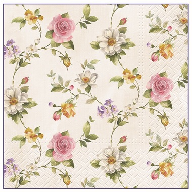 Papírové ubrousky celoroční, třívrstvé 33 x 33 cm, 20 ks