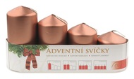 14375 Adventní svíce válec měděná LAK postupka 50, 75, 90, 105 x 60 mm, 4 ks-1