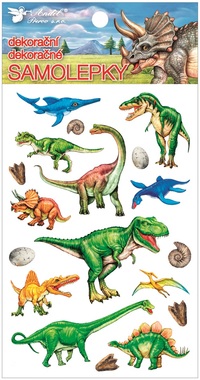 Samolepky plastické dinosauři 10,5 x 19 cm 