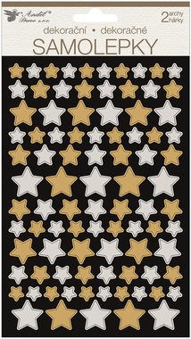Samolepky hvězdy 14 x 25 cm 2 archy