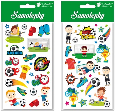 Samolepky fotbal 9 x 16 cm 