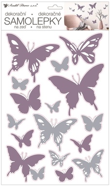 Samolepky na zeď 42 x 25 cm, motýlci