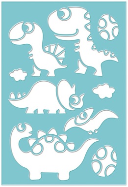 Šablony plastové 19 x 28 cm, dinosauři 