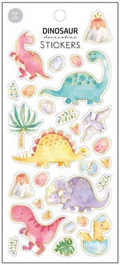 Samolepky dinosauři s průhledným podkladem 10 x 21,5 cm