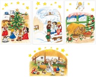 Pohlednice malované 20 ks, české Vánoce