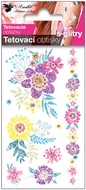 16015 Tetovací obtisky s glitry 10,5 x 6 cm - květiny-1