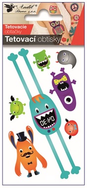 Tetovací obtisky Příšery 10,5 x 6 cm