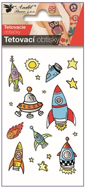Tetovací obtisky Vesmír 10,5 x 6 cm