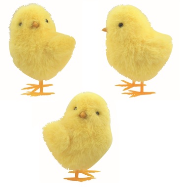 Kuře žluté 8,5 x 12 x 7 cm na postavení 