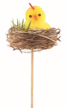 Kuře v hnízdě 5 x 5 x 5 cm + špejle