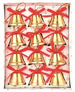 Zvonky zlaté 12 ks v krabičce 2,5 cm