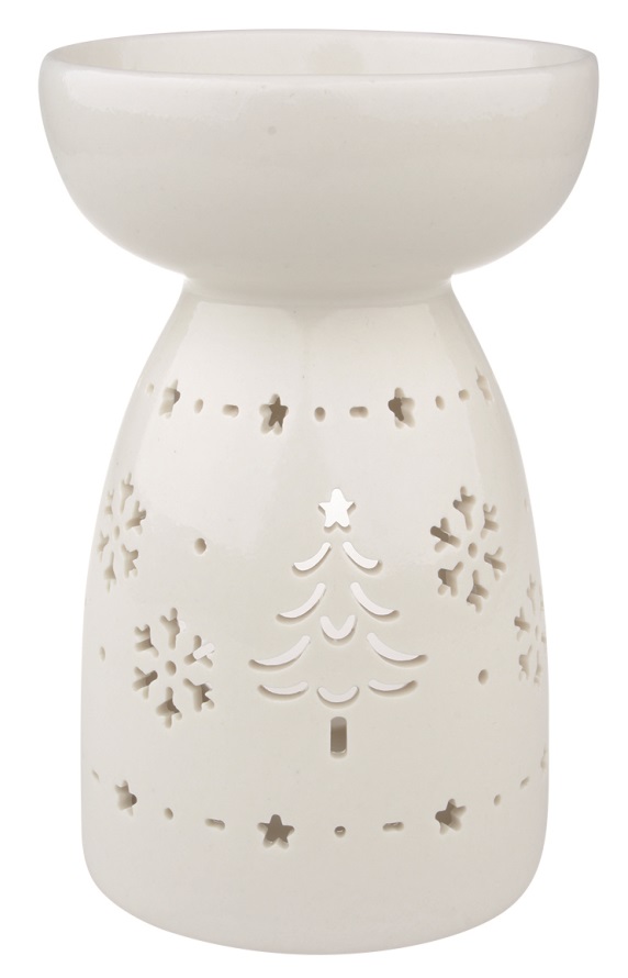 Aromalampa porcelánová bílá velká 14 cm