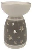 Aromalampa keramická šedá s hvězdičkami, 16 cm 
