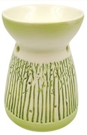 19525 Aromalampa porcelánová se zeleným dekorem 11 cm -1