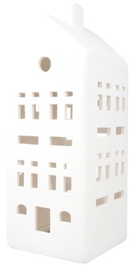 Domek porcelánový matný s LED 21,5 cm