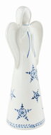 19644 Anděl porcel&aacute;nov&yacute; Vločky modr&eacute; 8 x 22 x 8 cm na postaven&iacute;-2