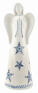 19644 Anděl porcel&aacute;nov&yacute; Vločky modr&eacute; 8 x 22 x 8 cm na postaven&iacute;-1