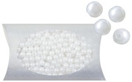 1986 Plastové perličky s dírkou 5 mm, perleťové, 33 g-2