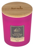 Svíčka MAGIC WOOD s dřevěným knotem - BLACK CHERRY TEA 300g 