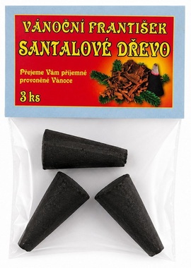 Vánoční františky Santalové dřevo 3 ks